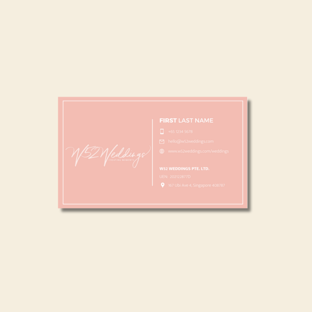 W52 WEDDINGS Name Card